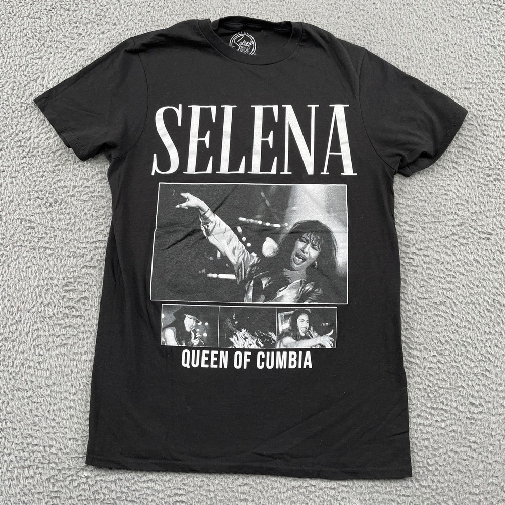 Selena T-Shirt Unisex Small Black Queen of Cumbia Graphic Tee Cotton